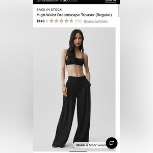 NWT ALO High Waist Dreamscape Trouser long XS